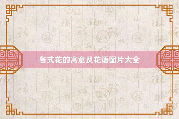 各式花的寓意及花语图片大全